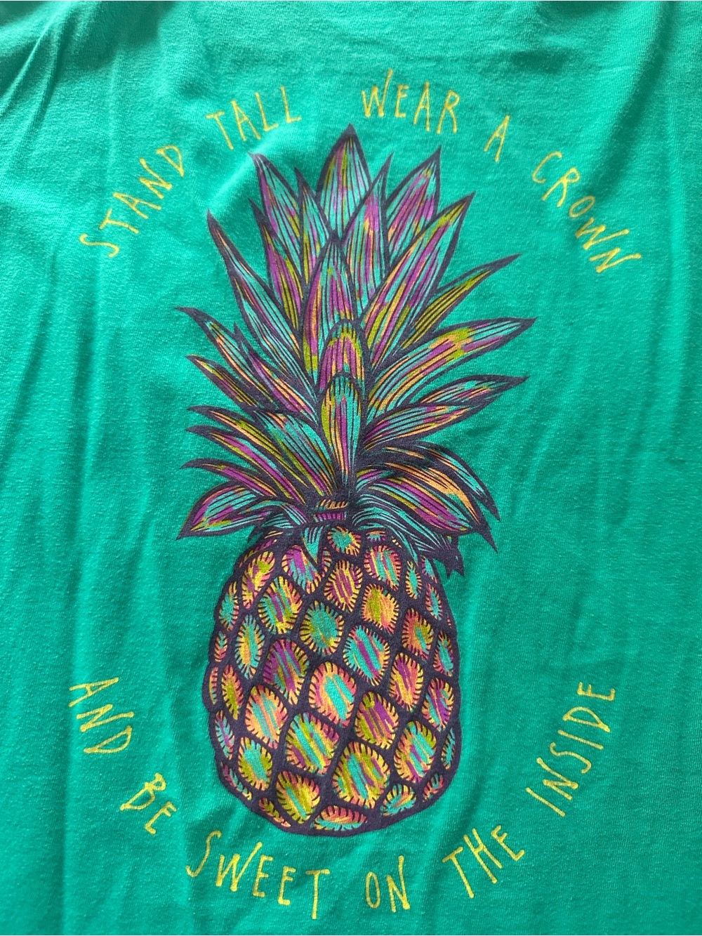 Women’s Teal Pineapple Graphic Tee - Stand Tall